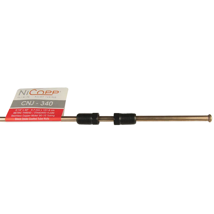 CNJ-340 – AGS Brake Line, Nickel Copper Iron 3/16 Inch Outside Diameter 40 Inch Length For Japanese Vehicles Single